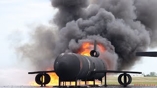 ARFF Training Equipment O’hare  Slowmo [upl. by Nairrod]