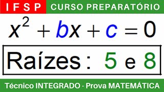 IFSP 🔴 Curso Preparatório 202425 de MATEMÁTICA IFSP Técnico Integrado ao Ensino Médio BoraIF [upl. by Aynwat]