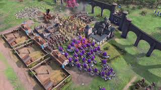 Cataphracts killing 2 armies in 2 minutes  Age of Empires 4 [upl. by Nosahc]