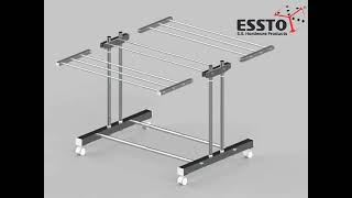 SS Cloth Dryer Stand 3Layer clothstand householdwholesalemarket householditems [upl. by Slen]