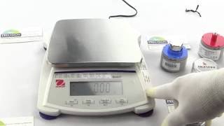 How to Calibrate the Ohaus Scout Digital Scale Model SJX1502 [upl. by Zeuqirdor312]