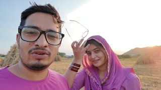 Dubai Se Ate Hi Kheto Mai Jana Pda😢  Bajra Cutting🌾  villagelife vlog farming [upl. by Petronilla]