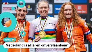 Oranje boven Drie Nederlanders op podium bij WK veldrijden [upl. by Htebazle]