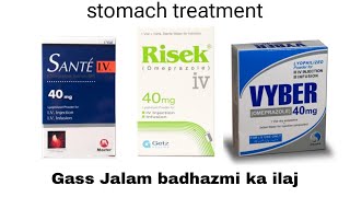 stomach Gass Jalam badhazmi ka ilaj Urdu handi  VYber 40mg Sante 40mg Risek 40mg injection used [upl. by Alauqahs797]