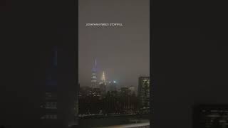 Amazing video shows a bolt of lightning strike the Chrysler Building in NYC ⚡️ [upl. by Fihsak]