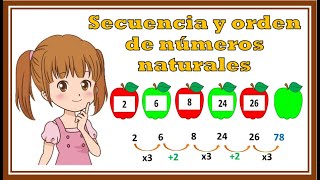 Secuencia y orden de números naturales  Sucesiones crecientes  patrones  problemas [upl. by Raina]