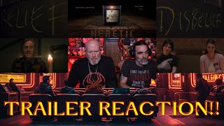 HERETIC 2024 A24  TRAILER REACTION [upl. by Leahcin535]