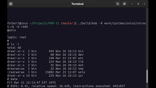 PDP11 emulator running under Linux emulating UNIX5 [upl. by Eiveneg262]