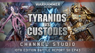 10th Edition Leviathan Tyranids vs Adeptus Custodes Warhammer 40K Battle Report 1750pts [upl. by Amisoc]