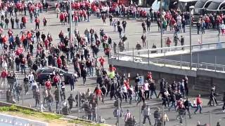 Borussia Dortmund vs Bayern Munich fans in London 25052013 [upl. by Airtap667]