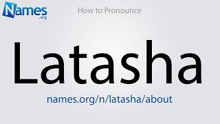 How to Pronounce Latasha [upl. by Eppillihp]