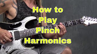 How to Play Pinch Harmonics on the Guitar  Steve Stine Guitar Lesson [upl. by Sumer242]