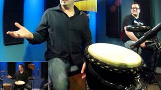 Hand Drumming DjembeCajon  Drum Lesson DRUMEO [upl. by Marysa]