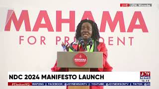 NDC 2024 Manifesto launch NDC remains committed to quality education  Jane Naana OpokuAgyemang [upl. by Annagroeg]