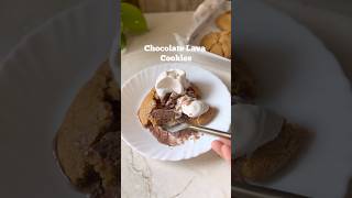 3 huge warm chocolate lava cookie served with vanilla icecream in just ₹100 budgetbakingrecipe [upl. by Ralli]