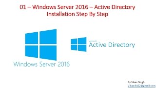 01 – Windows Server 2016 – Active Directory Installation Step By Step [upl. by Aihsekyw]