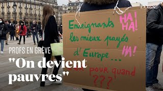 quotOn devient pauvresquot  les enseignants en grève demandent la hausse de leur salaire [upl. by Nosimaj]