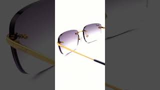 Ardent Eyewear Gray Gradient Rimless Sunglasses [upl. by Uda453]