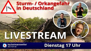 Livestream zur Unwetterlage durch SturmOrkan in Deutschland [upl. by Ybbob880]