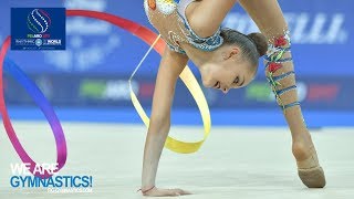 2017 Rhythmic Worlds Pesaro ITA  ClubsRibbon Finals Highlights  We Are Gymnastics [upl. by Catlee274]