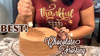 The BEST Homemade Chocolate Frosting Thats Not TOO SWEET How To Make Chocolate Icing [upl. by Oeht]