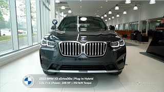 2023 BMW X3 xDrive30e  Plugin Hybrid  Dark Graphite Grey  Tacora Red Sensatec [upl. by Siseneg]