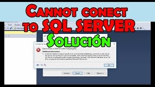 ✅SOLUCION Cannot conect to SQL Server Solución [upl. by Anaeerb]