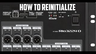 How to reinitialize a RIO3224D Yamaha [upl. by Doralynn]