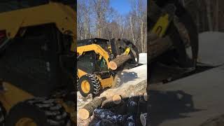 Halverson Heavy Duty Grapple Saw Skidsteer attachment [upl. by Akirehc]