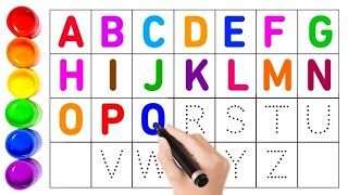 Collection of uppercase amp lowercase alphabet dotted lines ABCD alphabet writing alphabet song A Z [upl. by Ycinuq]