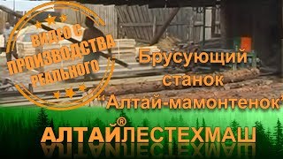 «Алтаймамонтенок» брусующий станок для переработки тонкомера [upl. by Aleuname270]