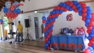 🤩 DECORACION CON GLOBOS  HOMBRE ARAÑA [upl. by Shari]