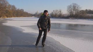 На коньках по первому льду р Дубна In memory Tor Eckhoff  Apetor [upl. by Newg302]