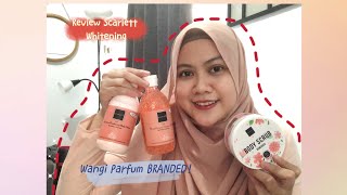 Review Body Care Scarlett Jolly Wangi Parfum Branded  Body Scrub Shower Scrub Body Lotion [upl. by Cirtemed]