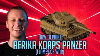 How to paint a Flames of War Afrika Korps Panzer 15mm scale [upl. by Lauryn]