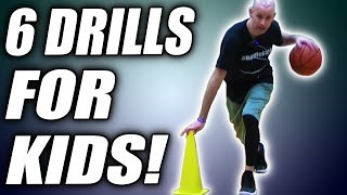 6 BEST Dribbling Drills For Kids Basketball Drills For Beginners [upl. by Cassell185]