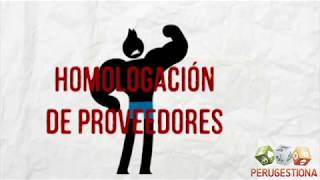 Homologación de proveedores [upl. by Uyr]