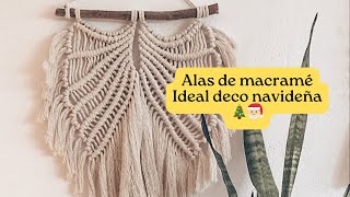 Alas de angel en macramé ideal deco navideña 🎄🎄🎅🏼🎅🏼 [upl. by Menzies628]