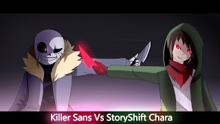 KillerSans vs StoryShiftChara Animation [upl. by Ahsima]