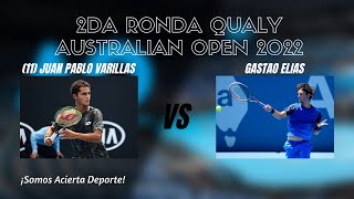 EN VIVO 11 JUAN PABLO VARILLAS VS GASTAO ELIAS  2DA RONDA QUALY AUSTRALIAN OPEN [upl. by Arihsat]