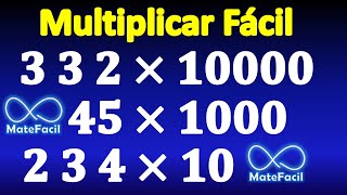 Multiplicar fácilmente por 10 100 1000 números que terminan en cero [upl. by Aysan422]