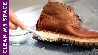 How To Clean amp Shine Leather Shoes A Minute To Clean [upl. by Garrott]