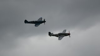 Cosford Air Show 2024  Rolls Royce Heritage Flight  Spitfire amp Mustang  GRRGN amp GCMDK [upl. by Preiser]