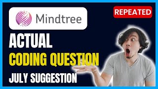 Mindtree Coding Questions 2024  LTI  UBK Anna [upl. by Adoh]