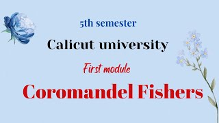 COROMANDEL FISHERS  Calicut university  5th sem Indian Writing In English  Summary [upl. by Ihcehcu]