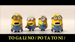 BANANA SONG w Lyrics by Minion YouTube [upl. by Nyltiac]