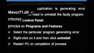 How To Fix Msvcr71dll Error [upl. by Moazami301]