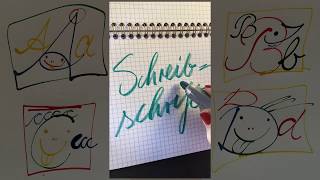 Wie schreibt man Schreibschrift Ohne Schnörkel Aber mit Schwung [upl. by Samuele]