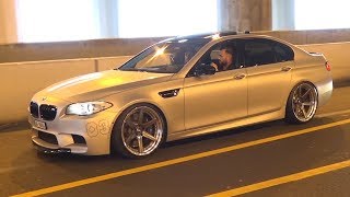 Tuned BMW M5 F10 with Straight Pipes Exhaust  Burnouts Accelerations amp Loud Sounds [upl. by Atnamas]