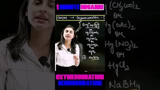 Oxymercuration amp Demercuration  1 Minute Organic visionneet chemistryvibes neet2024 [upl. by Blanch257]